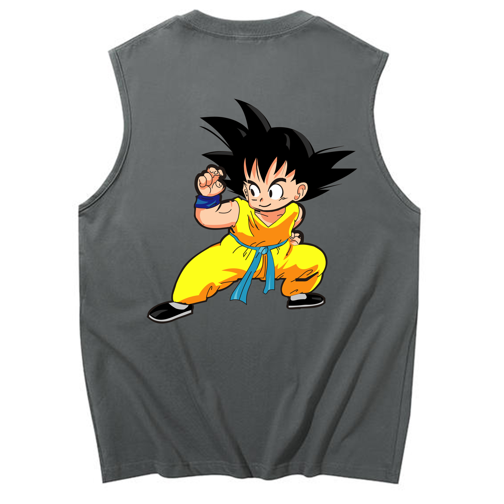 （画像用） ドラゴンボール 孫悟空（そん ごくう）Son Goku カカロット DRAGON BALL Kakarotto コットン100％タンクトップ（背面プリント）